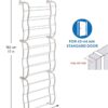 FS 12 Tier 36 Pair Over the Door Hanging Hook Shoe Rack Adjustable Shelf
