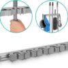 Wall Mounted 5 Friction Position Grip 6 Sliding Hooks Rack Tidy Kitchen Storage