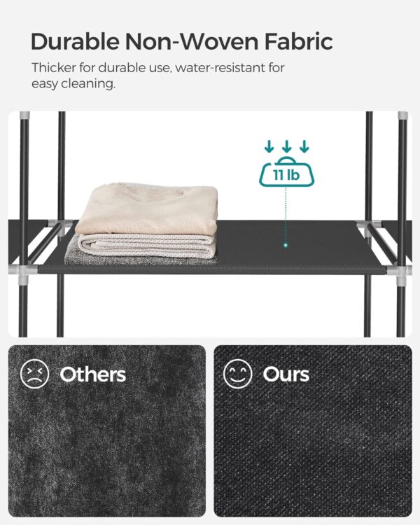 Fabric-Portable-Wardrobe-for-Bedroom-Clothes-Rail-Black-Fabric-Wardrobe-3.jpg Fabric Portable Wardrobe for Bedroom Clothes Rail Black Fabric Wardrobe