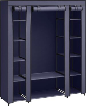 Fabric-Portable-Wardrobe-for-Bedroom-Clothes-Rail-Navy-Blue-Fabric-Wardrobe1.jpg Fabric Portable Wardrobe for Bedroom Clothes Rail Navy Blue Fabric Wardrobe