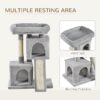 Cat Tree for Indoor Cats 83cm Cat Scratching Post Scratch Board Kitten Tower Climbing Frame Grey