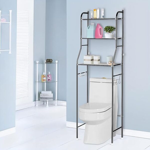 Over Toilet Storage Unit 3 Tier Over Toilet Storage Rack Bathroom Shelf Organizer Stand Stainless Steel