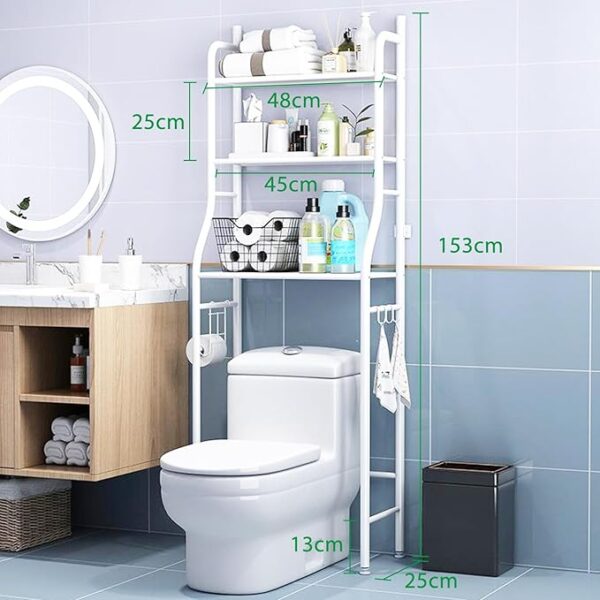 Over Toilet Storage Unit 3 Tier Over Toilet Storage Rack Bathroom Shelf Organizer Stand Stainless Steel