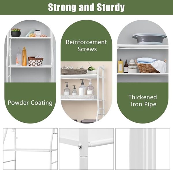 Over Toilet Storage Unit 3 Tier Over Toilet Storage Rack Bathroom Shelf Organizer Stand Stainless Steel