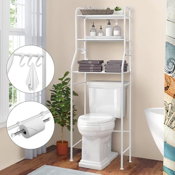 Over Toilet Storage Unit 3 Tier Over Toilet Storage Rack Bathroom Shelf Organizer Stand Stainless Steel