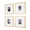 Pack of 4 | A1 Size Frames | Black, White, Oak MDF Wooden Frame | Without Mount