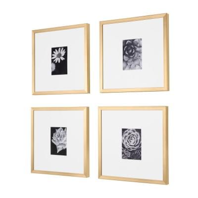 Pack of 4 | A1 Size Frames | Black, White, Oak MDF Wooden Frame | Without Mount