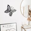 S539c73b49eec4fa99cb6c75897124369d.jpg Metal Wall Art Elegant Butterfly Metal Wall Decor Modern Metal Wall Silhouette Easy Installation Home Decoration for Bedroom