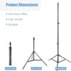 Photo Studio Light Stand 200cm 6.6ft Adjustable Photography Stand Sturdy Tripod Stand, Lighting, Umbrella and Background