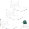 Small Floating Shelf, Adhesive Wall Mounted Showcase Display Shelves with Cable Clips