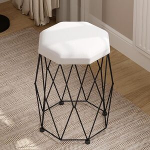 UK1.jpg Dressing Table Stool, Vanity Stool Makeup Stool, Velvet Upholstered Seat, Metal Frame,