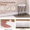 Dressing Table Stool, Vanity Stool Makeup Stool, Velvet Upholstered Seat, Metal Frame,