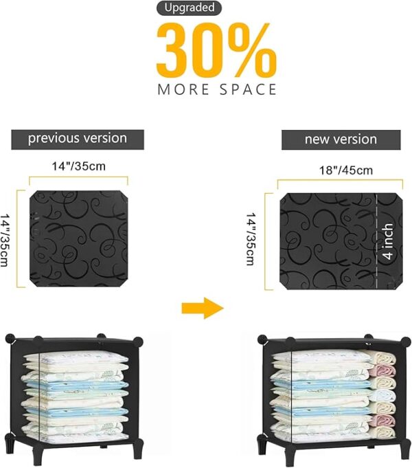 WBB2.jpg Portable Wardrobe Foldable Closet with 20 Clothes Storage Organizer Shelf with Clothes Hanging Rails for Bedroom