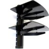 Tempered Black Glass Floating Shelf Wall Mount For Consoles/DVD players/TV Accessories