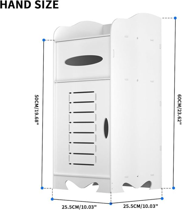 FS Bathroom Floor Cabinet 60X26X26cm Bathroom Storage Units With Open Storage Shelf Cupboard Free Standing Wooden Cabinet Storage Unit for Bedroom