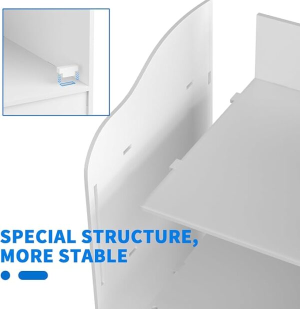 FS Bathroom Floor Cabinet 60X26X26cm Bathroom Storage Units With Open Storage Shelf Cupboard Free Standing Wooden Cabinet Storage Unit for Bedroom