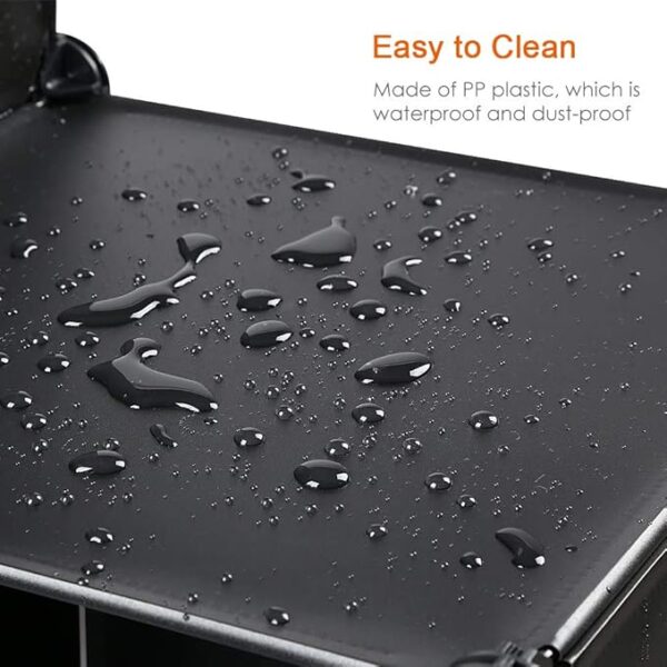 bwbw1.jpg Portable Wardrobe Foldable Closet with 20 Clothes Storage Organizer Shelf with Clothes Hanging Rails for Bedroom