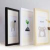 Set Of 2 | A4 (21 x 29.7 cm) | Black, White, Oak MDF Wooden Frame | Without Mount