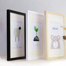 Set Of 2 | A4 (21 x 29.7 cm) | Black, White, Oak MDF Wooden Frame | Without Mount