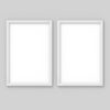 Set Of 2 | A4 (21 x 29.7 cm) | Black, White, Oak MDF Wooden Frame | Without Mount
