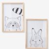 Set Of 2 | A4 (21 x 29.7 cm) | Black, White, Oak MDF Wooden Frame | Without Mount