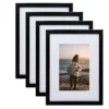 Pack of 4 | A1 Size Frames | Black, White, Oak MDF Wooden Frame | Without Mount