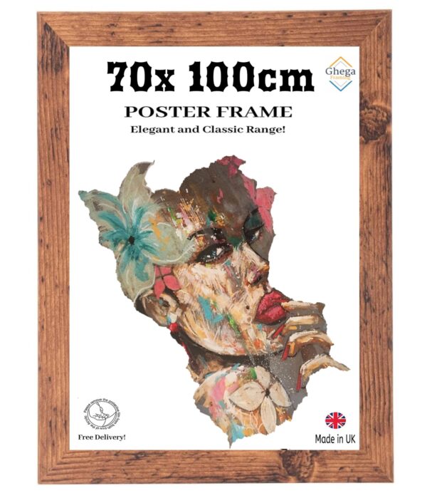 Multi Color 70cm x 100cm Poster Frame Portrait Landscape Display with high quality MDF Wood